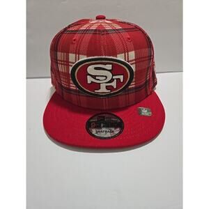 San Francisco 49ers NFL team snapback hat NEW Flannel Red